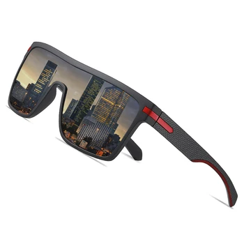 AOFLY Zīmola Polarizētās Saulesbrilles, Vīriešu Modes Lielgabarīta Elastīgs Rāmis Laukumā Vīriešu Saules Brilles Par Braukšanas Ieplests Zonnebril Heren
