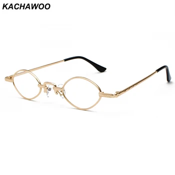 Kachawoo mazas ovālas skaidrs, lēcas, brilles rāmis vīriešu dizaina metāla vintage nerd brilles sievietēm 2019 unisex zelta black