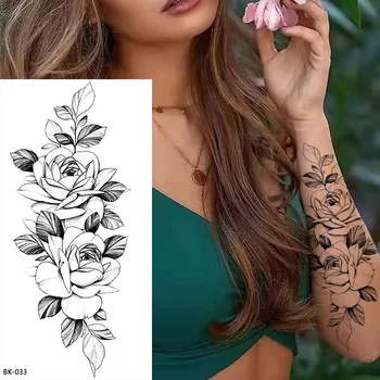 2022 Jaunu Flash Tetovējumiem Ūdensnecaurlaidīgus Pagaidu Tetovējumu Uzlīmes, Lūpu Drukāt Ziedi Butterfly Body Art Roku Viltus Piedurknēm Tetovējums Sievietēm