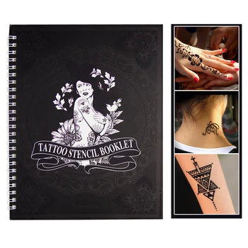 115pcs Mazs Tetovējums Trafaretu Grāmatu Body Art Apgleznošanas DIY Mirdzēt Viltus Tetovējums Pagaidu Hennas Tetovējums Veidnes Komplekts Vīrieši Sievietes