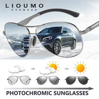 Klasiskās Zīmola Dizaina Izmēģinājuma Photochromic Saulesbrilles Vīriešiem Polarizētās Drošību, Braukšanas, Saules Brilles Sievietēm, Anti-Glare gafas de sol hombre